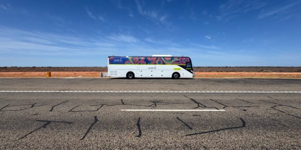 Yutong C12 delivered by VDI in Tom Price WA for Sodexo workforce transport supporting Rio Tinto operations